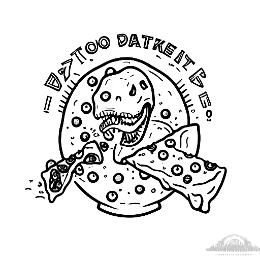 Dinosaur Eating Pizza