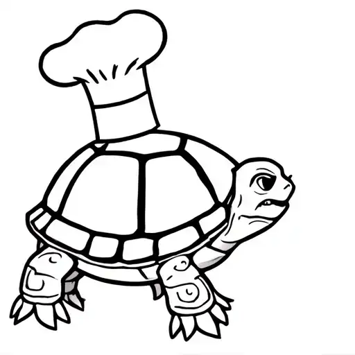 Angry Turtle With A Chef Hat