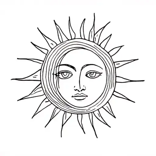 Trippy Sun With Face Morphing