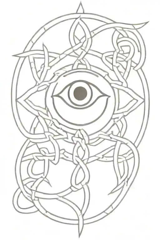 Celtic Knot Evil Eye Surrounded Protection