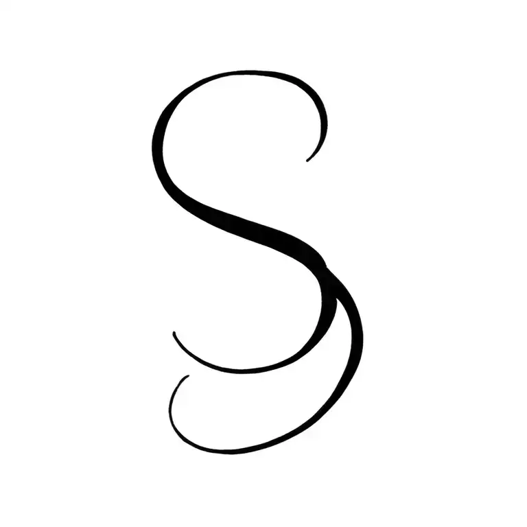 Initiale S Et D Shape Surrounded