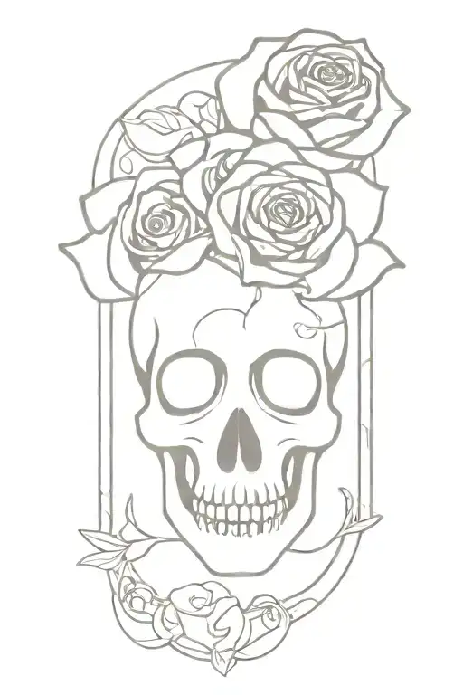 Skull Rose Sand Clock