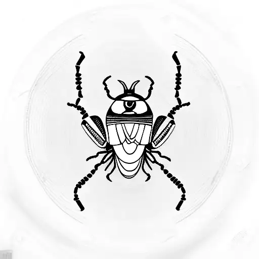 Egyptian Beetle With Eye