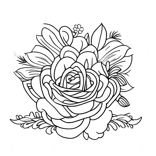 Mom Carrying Baby With Flower Detail