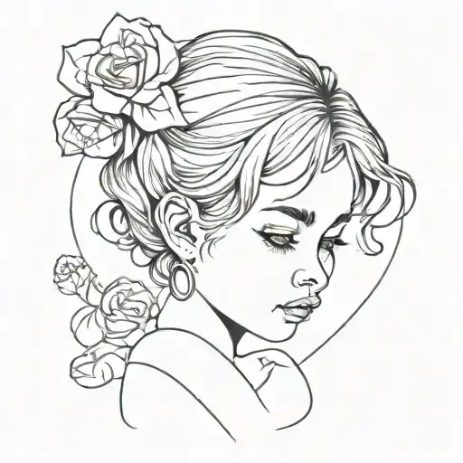 Baby Girl With Heart