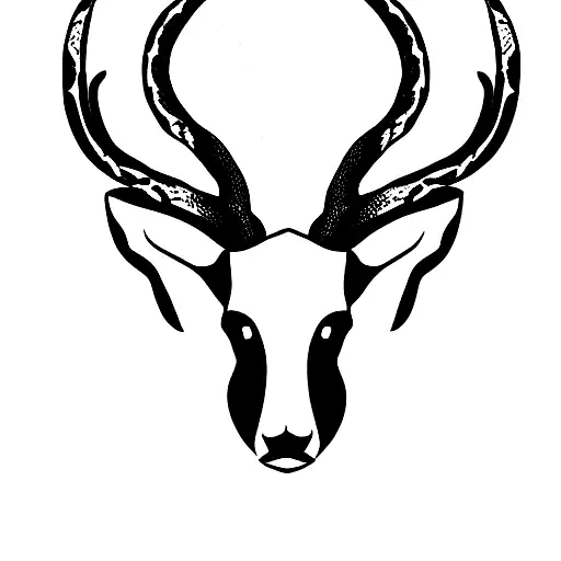 Roebuck Head With A Snake On Top