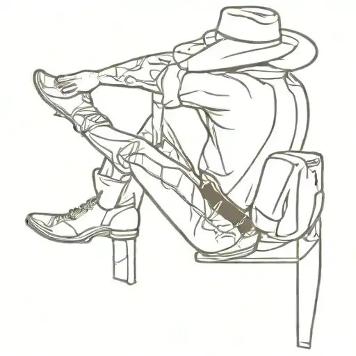 Cowboy Sitting On A Cooler