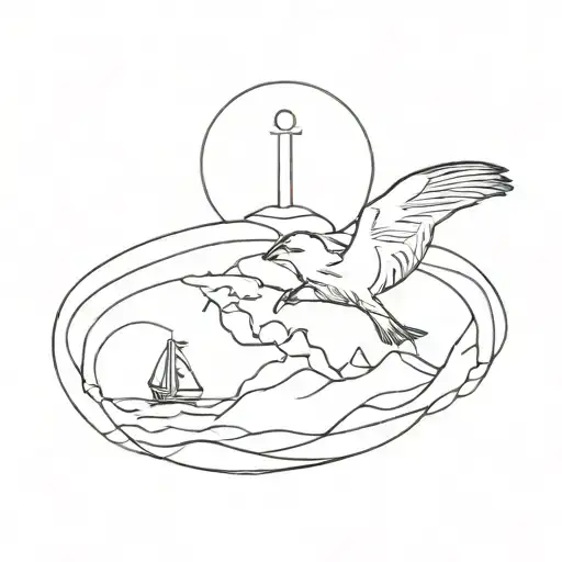 Symbol Of Freedom In The Outline Of The Island