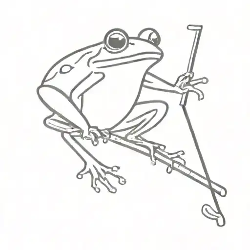 Frog On A Pogo Stick Figure