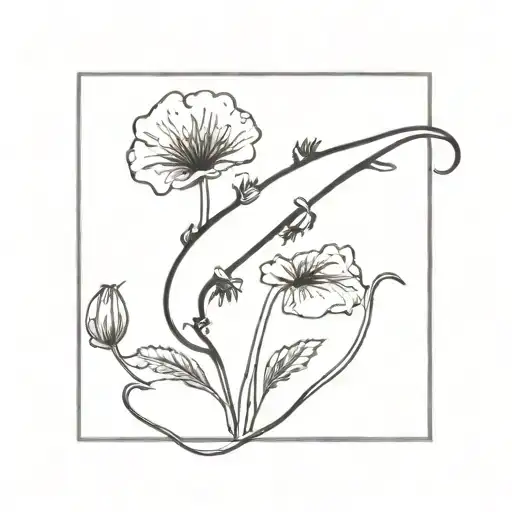 Salamander Spitting Out A Poppy