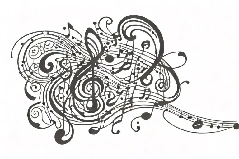Music In A Flowing Pattern