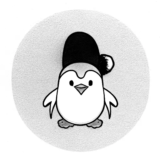Penguin With Red Hat