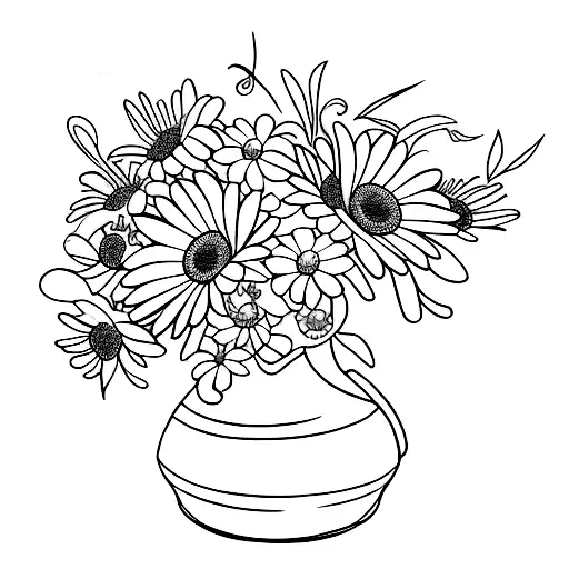 Bouquet With Daisy And Lily Of The Valley