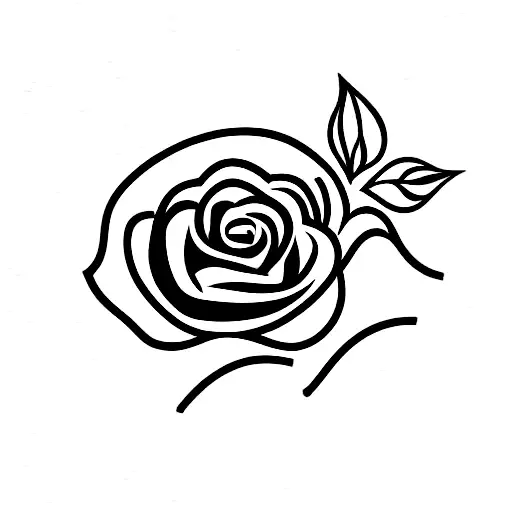 Rose With Stem And Stars