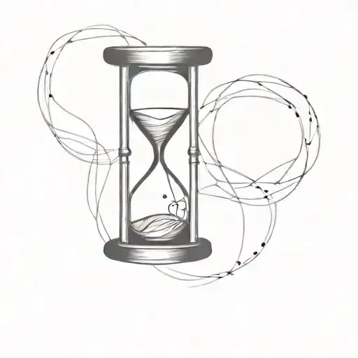Minimalist Tattoo Containing An Hourglass