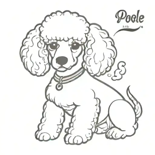 Poodle Dog Smoking Cigarette