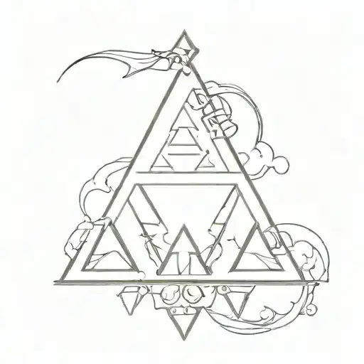 Triforce And Master Sword