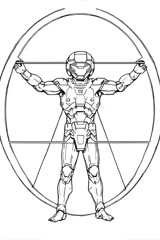Vitruvian Man Halo Master Chief