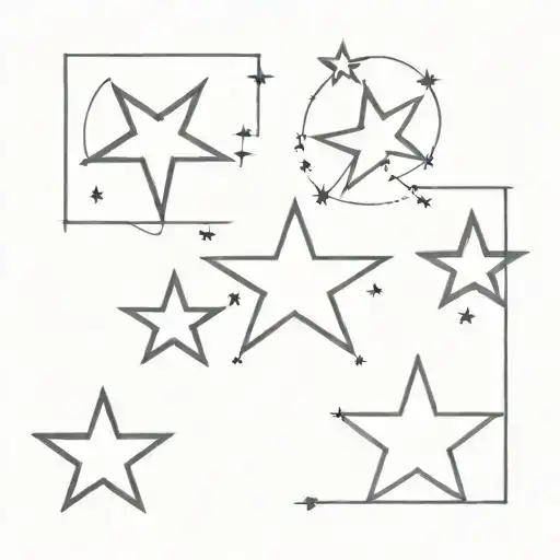 Three Different Stars Fine Line