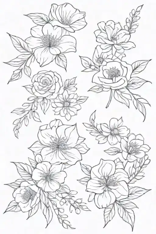 Apr May Nov Birth Flower Bouquet Tied