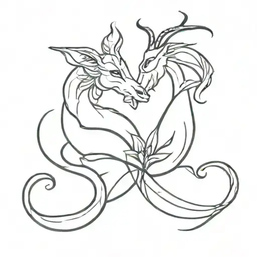 Capricorn And Lily Intertwined