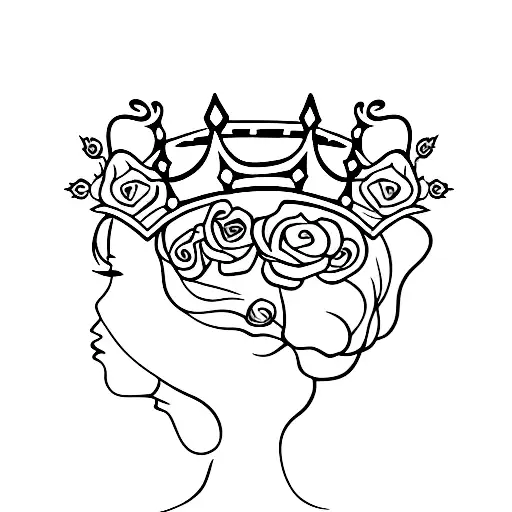 A Woman With A Crown And Roses
