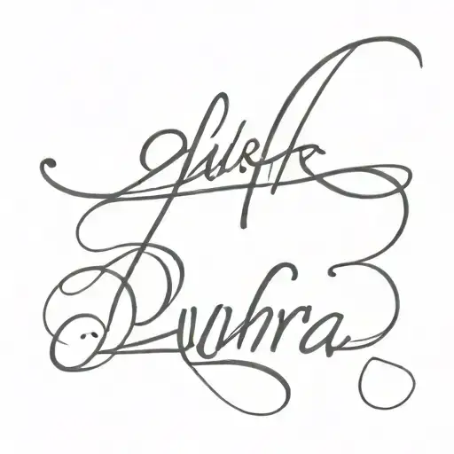 The Word Duhra In Cursive Text