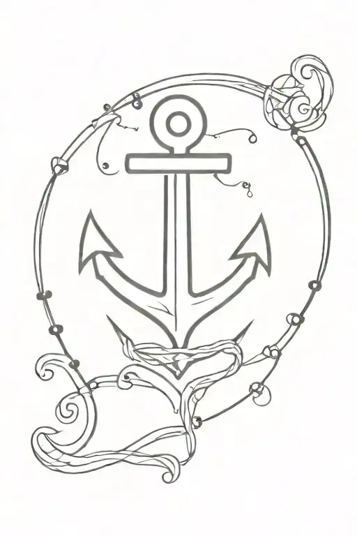Anchor With The Letters T K
