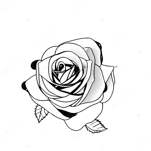 Rose With Words On Stem