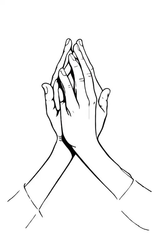 Prayer Hands And Magnificent Protector