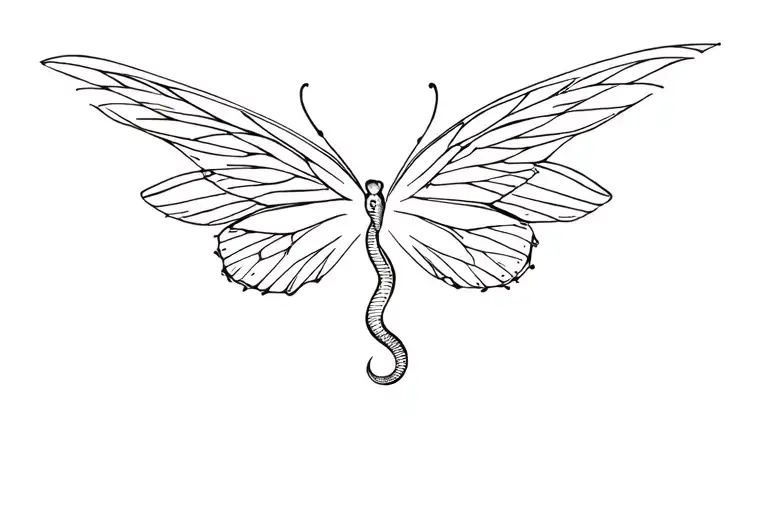 Half Snake Half Butterfly Wings