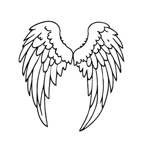 Small Angel Wings With Text