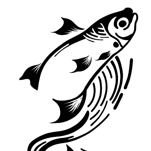 Koi Fish Against Eater Current