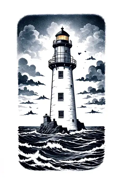 Lighthouse Near Ocean
