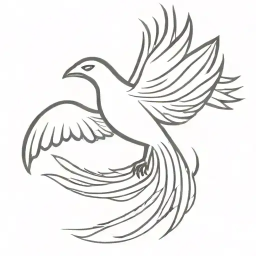 Phoenix Bird Flying