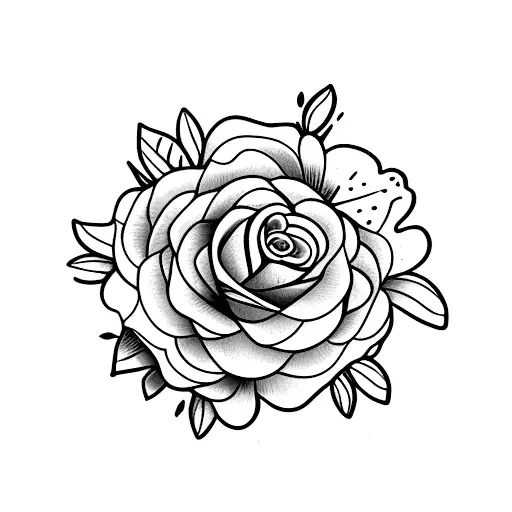 Flower Bouqet With Rosary