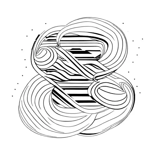 Abstract Representation Of A Golf Cart With Racing Stripes