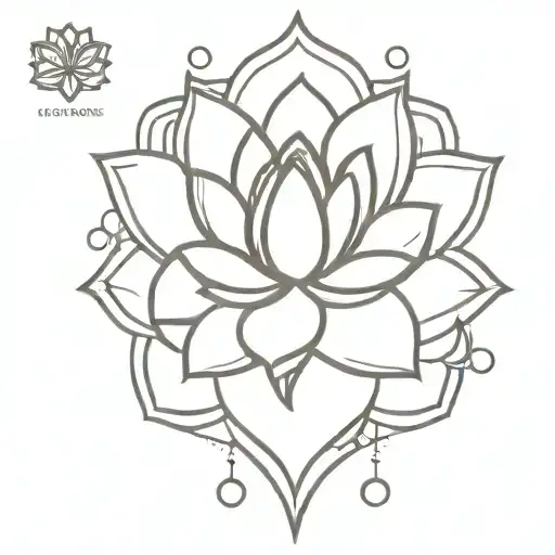 Lotus Flower With Mandala Design