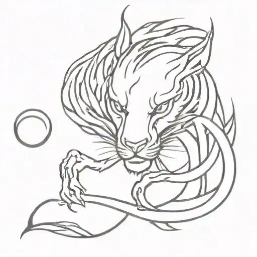 Dragon Tiger Horse Hybrid Creature Combining Elements