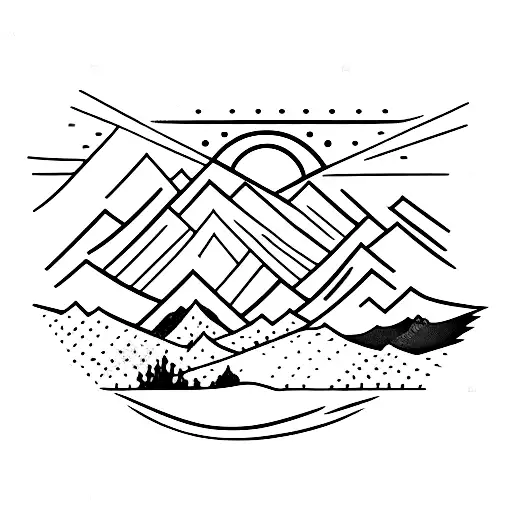 Forget Me Not Sunset And Mountains