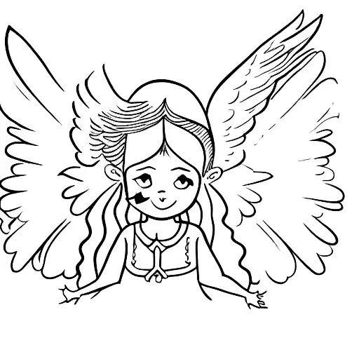 A Little Angel With Negar Text