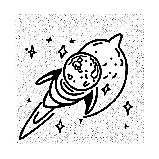 Astronaut Touching A Planet