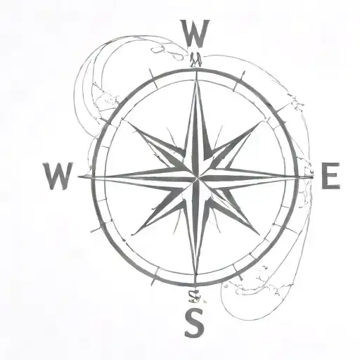 Compass Representing Living On West And East Coast