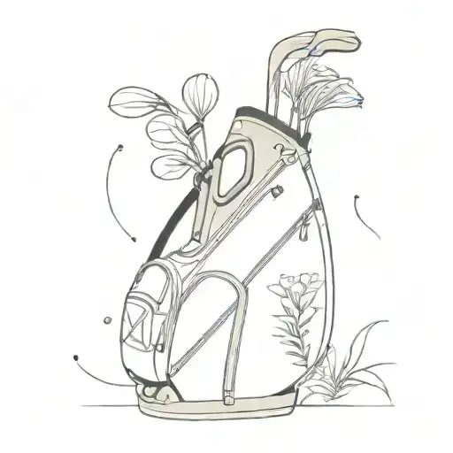 Fine Line Golf Bag With Lilly And Protea Flowers Coming Out Of It
