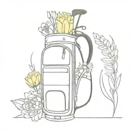Fine Line Golf Bag With Lilly And Protea Flower Bouquet