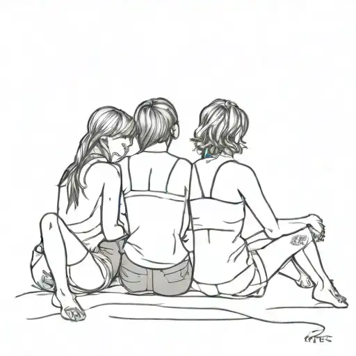 Tattoo Ideas 3 Best Friends Sitting