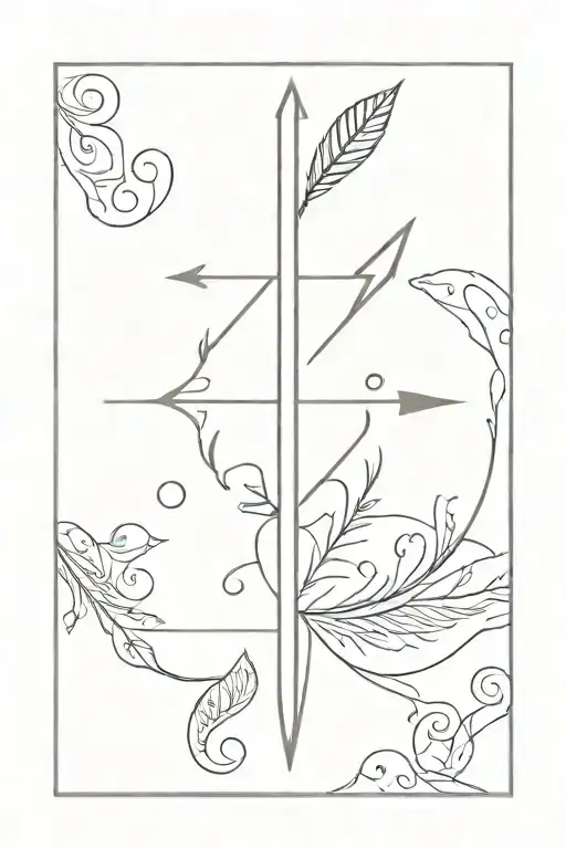 Semicolon Tattoo In The Middle Of An Arrow With The Arrow Head Frozen