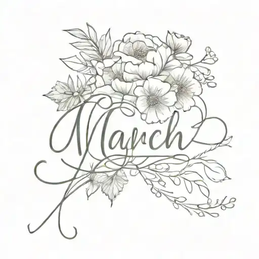 March Birth Flowers Bouquet With March 9 Written Inside