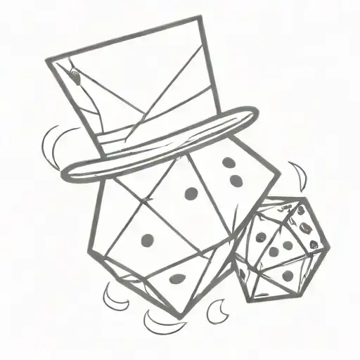 D20 Dice Whit A Top Hat