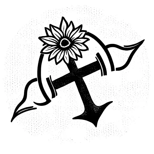 An Anchor With A Sunflower